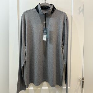 NWT Greyson Golf Pullover Guide Sport Quarter Zip Light Grey Medium NWT MSRP$128
